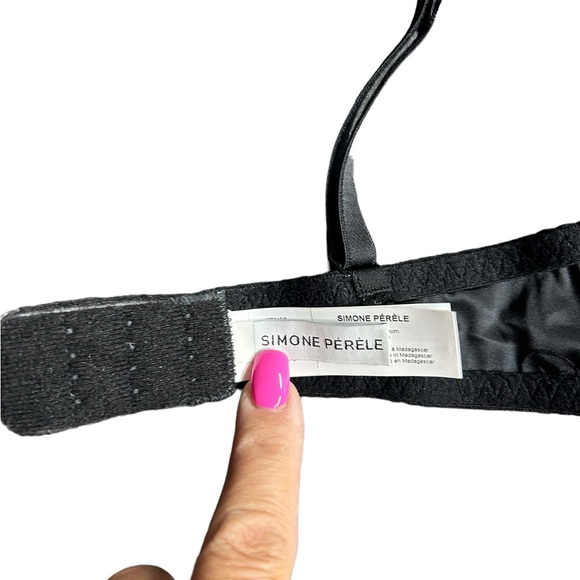 SIMONE PERELE womens size 75B/34B black underwire padded push up bra 12B347 NWT - Picture 5 of 5